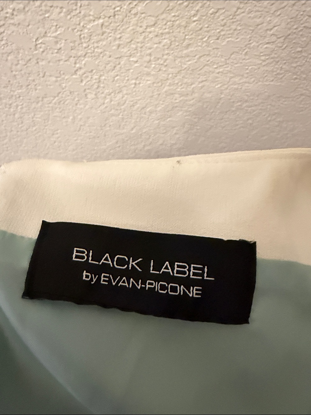 Black Label White and Light Seafoam Colorblock Sleeveless Dress